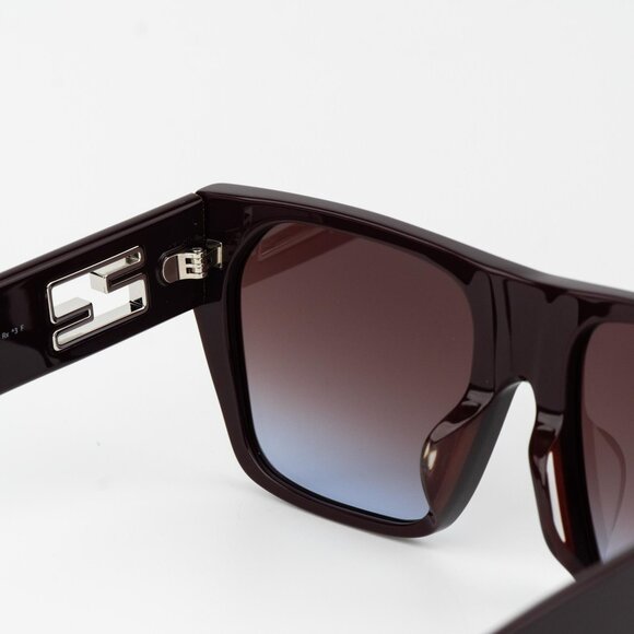 Fendi BAGUETTE Men Sunglasses Square Matte Brown Gradient Bordeaux  FE40124F 81T - Picture 12 of 12
